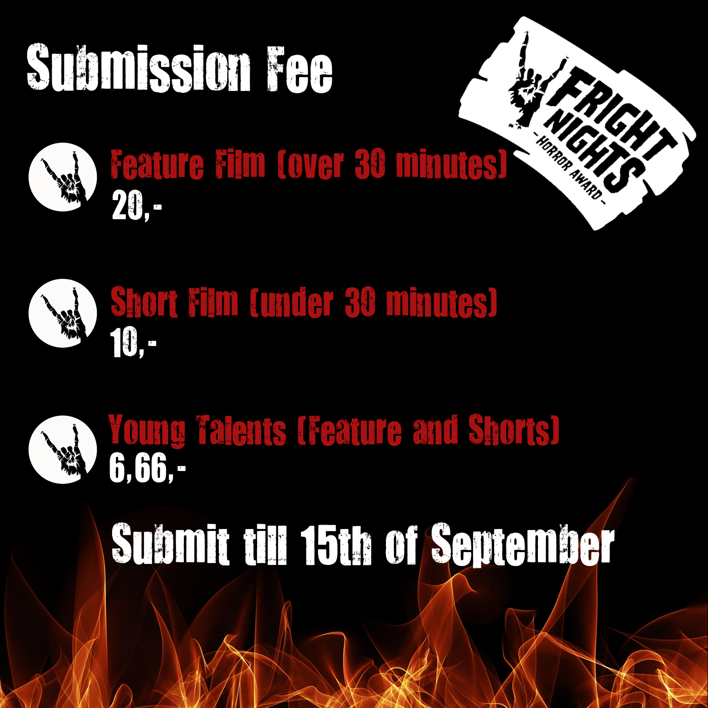 Submission Fee Fright Nights